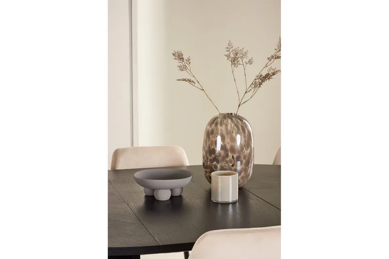 Spisegruppe Strada Rund 120/170 cm Svart med Night Stoler 6 stk - 6 stk - Møbler - Bord - Spisegruppe