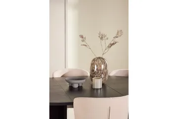 Spisegruppe Strada Rundt 120/170 cm Svart med Astoria Stoler 6 stk, Beige - 6 stk, Beige - Møbler - Bord - Spisegruppe