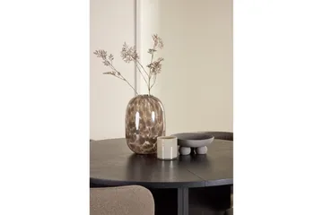 Spisegruppe Strada Rundt 120/170 cm Svart med Edina Stoler 4 stk, Svart / Brun - 4 stk, Svart / Brun - Møbler - Bord - Spisegruppe