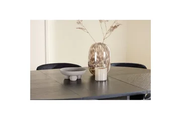 Spisegruppe Strada Rundt 120/170 cm Svart med Edina Stoler 6 stk, Svart - 6 stk, Svart - Møbler - Bord - Spisegruppe