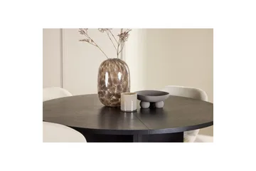 Spisegruppe Strada Rundt 120/170 cm Svart med Lilja Stoler 4 stk - 4 stk - Møbler - Bord - Spisegruppe