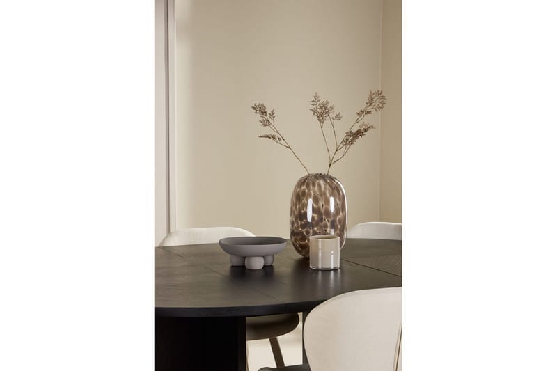 Spisegruppe Strada Rundt 120/170 cm Svart med Lilja Stoler 6 stk - 6 stk - Møbler - Bord - Spisegruppe