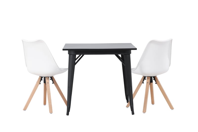 Spisegruppe Tudera 80 cm Rektangulær med 2 Zeno Stoler - Svart - Møbler - Bord - Spisegruppe