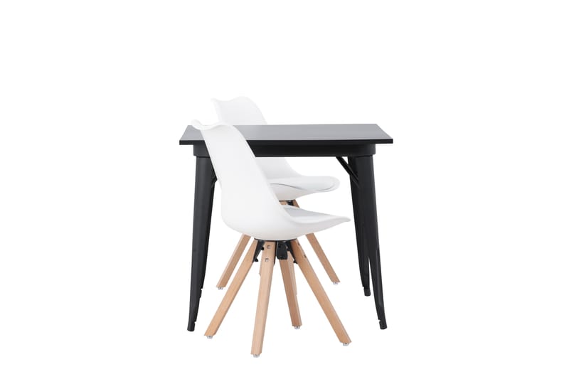Spisegruppe Tudera 80 cm Rektangulær med 2 Zeno Stoler - Svart - Møbler - Bord - Spisegruppe