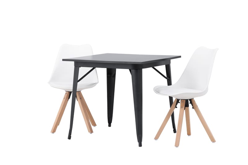 Spisegruppe Tudera 80 cm Rektangulær med 2 Zeno Stoler - Svart - Møbler - Bord - Spisegruppe