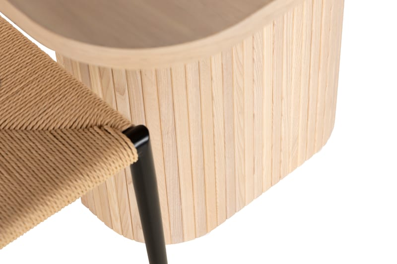 Spisegruppe Uppveda 200 cm inkl. 6 Radella stoler - Hvit/Svart - Spisegruppe