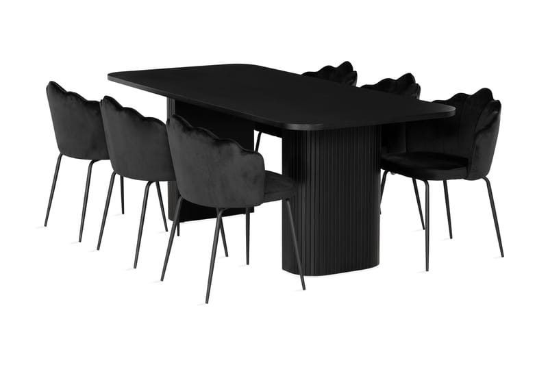 Spisegruppe Uppveda 200 cm inkl. 6 Viberud stoler - Spisegruppe