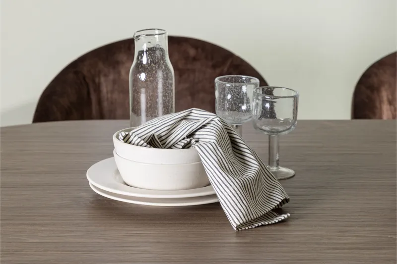 Spisegruppe Venture Home Andy spisegruppe 180 cm oval med 4 Evening-stoler Svart/Brun - Møbler - Bord - Spisegruppe