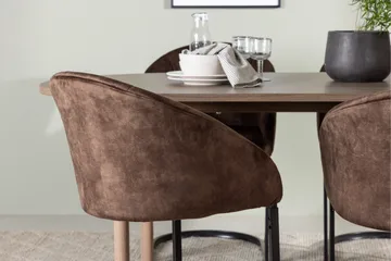 Spisegruppe Venture Home Andy spisegruppe 180 cm oval med 4 Evening-stoler Svart/Brun - Møbler - Bord - Spisegruppe