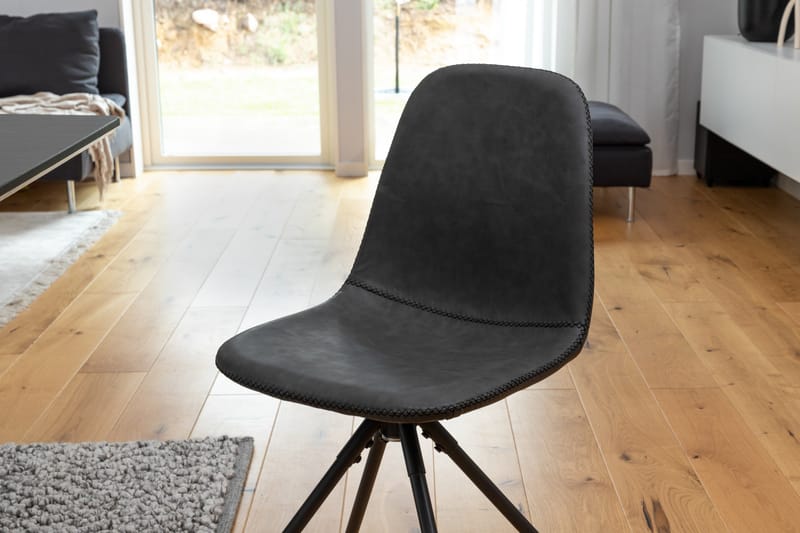 Spisegruppe Venture Home Inca spisegruppe uttrekkbar 160 cm rektangulær med 6 Polar-stoler Svart - Møbler - Bord - Spisegruppe