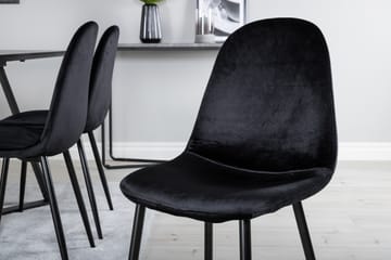 Spisegruppe Venture Home Marina spisegruppe 180 cm rektangulær med 6 Polar-stoler Svart - Møbler - Bord - Spisegruppe