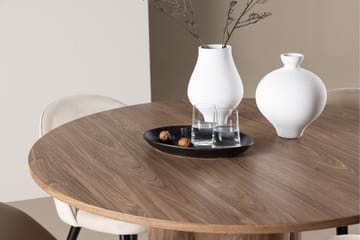 Spisegruppe Venture Home Olivia spisegruppe 110 cm rund med 4 Velvet-stoler Mocca/Beige/Svart - Møbler - Bord - Spisegruppe
