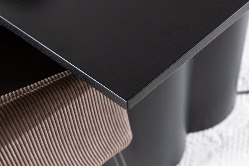 Spisegruppe Venture Home Olivia spisegruppe 210 cm rektangulær med 6 Berit-stoler Svart/Brun/Svart - Møbler - Bord - Spisegruppe