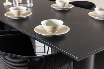 Spisegruppe Venture Home Olivia spisegruppe 210 cm rektangulær med 6 Berit-stoler Svart/Svart/Svart - Møbler - Bord - Spisegruppe