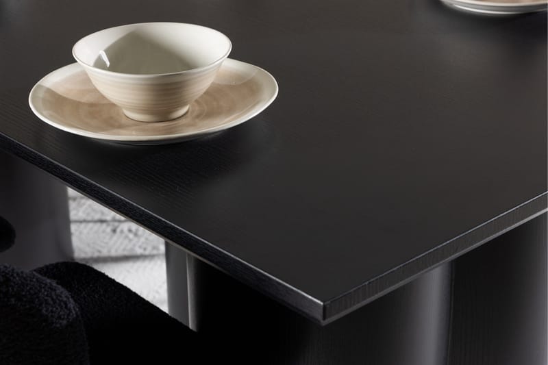 Spisegruppe Venture Home Olivia spisegruppe 210 cm rektangulær med 6 Modesto-stoler Svart/Svart/Svart - Møbler - Bord - Spisegruppe