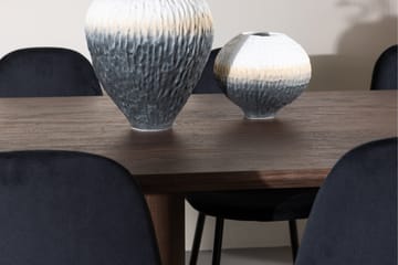Spisegruppe Venture Home Olivia spisegruppe 210 cm rektangulær med 6 Polar-stoler Mocca/Svart/Svart - Møbler - Bord - Spisegruppe