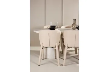 Spisegruppe Venture Home Spisegruppe Venture Home Narvik 100x200 cm beige med 6 stk Astoria-stoler beige Beige - Møbler - Bord - Spisegruppe