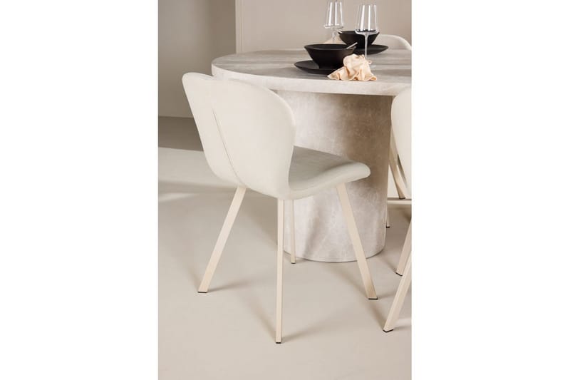 Spisegruppe Venture Home Spisegruppe Venture Home Narvik 100x200 cm beige med 6 stk. Lilja-stoler Beige - Møbler - Bord - Spisegruppe