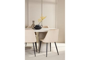 Spisegruppe Venture Home Spisegruppe Venture Home Narvik 100x200 cm beige med 6 stk. Night-stoler Beige - Møbler - Bord - Spisegruppe
