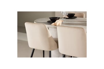 Spisegruppe Venture Home Spisegruppe Venture Home Narvik 100x200 cm beige med 6 stk. Night-stoler Beige - Møbler - Bord - Spisegruppe