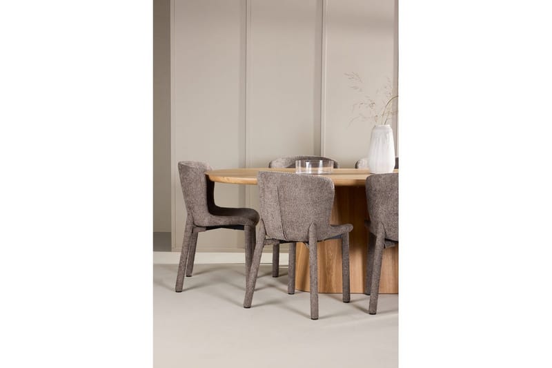 Spisegruppe Venture Home Spisegruppe Venture Home Stjärnö 200x90 cm natur med 6 stk. Astoria-stoler brun Natur - Møbler - Bord - Spisegruppe