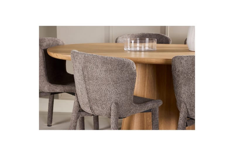 Spisegruppe Venture Home Spisegruppe Venture Home Stjärnö 200x90 cm natur med 6 stk. Astoria-stoler brun Natur - Møbler - Bord - Spisegruppe
