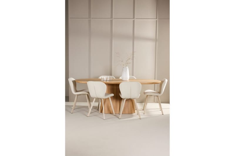 Spisegruppe Venture Home Spisegruppe Venture Home Stjärnö 200x90 cm natur med 6 stk. Lilja-stoler Natur - Møbler - Bord - Spisegruppe