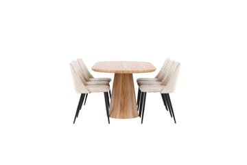 Spisegruppe Venture Home Spisegruppe Venture Home Stjärnö 200x90 cm natur med 6 stk Night-stoler Natur - Møbler - Bord - Spisegruppe