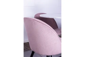 Admira spisebord med 4 Valeri Spisestoler - Rosa Cordfløyel - Møbler - Bord - Spisegruppe