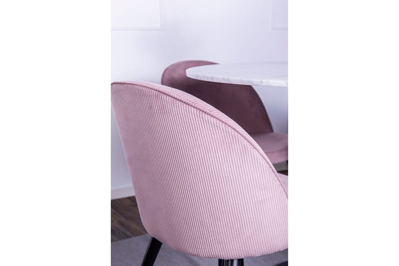 Admira spisebord med 4 Valeri Spisestoler - Rosa Cordfløyel - Møbler - Bord - Spisegruppe