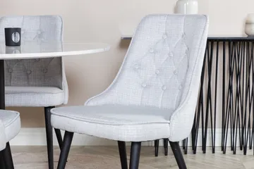 Admira Spisegruppe 106 cm inkl. 4 Valera Stoler - Hvit/Svart/Grå - Møbler - Bord - Spisegruppe