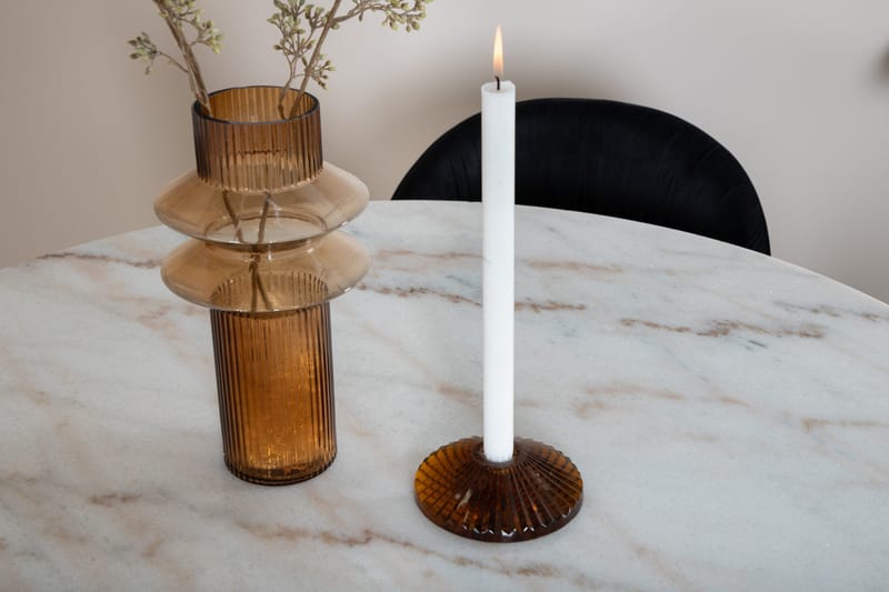 Admira Spisegruppe 106 cm Rund inkl. 4 Foyos Stoler - Marmor/Hvit/Svart - Møbler - Bord - Spisegruppe