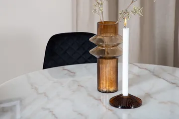 Admira Spisegruppe 106 cm Rund inkl. 4 Ypas Stoler - Marmor/Hvit/Svart - Møbler - Bord - Spisegruppe