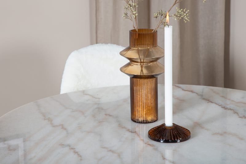 Admira Spisegruppe 106 cm Rund inkl. 4 Ypas Stoler - Marmor/Hvit/Svart - Møbler - Bord - Spisegruppe