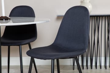 Admira Spisegruppe 106 cm Rund inkl. 4 Ypas Stoler - Marmor/Hvit/Svart - Møbler - Bord - Spisegruppe