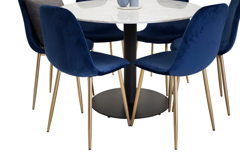 Admira Spisegruppe 106 cm Rund med 6 Valeri Stoler - Møbler - Bord - Spisegruppe
