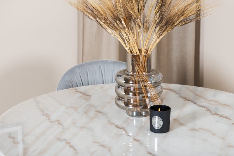 Admira Spisegruppe 106 cm Rundt Marmor inkl. 4 Foyos Stoler - Hvit/Svart/Grå - Møbler - Bord - Spisegruppe