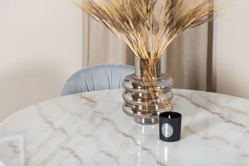 Admira Spisegruppe 106 cm Rundt Marmor inkl. 4 Foyos Stoler - Hvit/Svart/Grå - Møbler - Bord - Spisegruppe