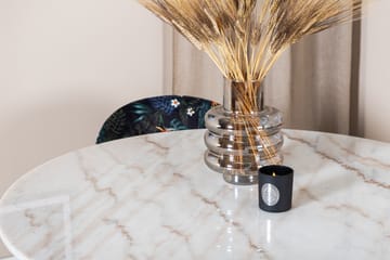 Admira Spisegruppe 106 cm Rundt Marmor inkl. 4 Sedavi Stoler - Hvit/Svart/Blå - Møbler - Bord - Spisegruppe