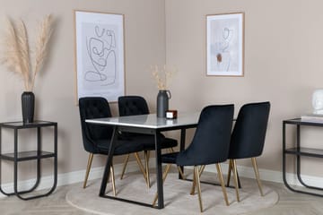 Admira Spisegruppe 140 cm + 4 stk Valerie Spisestoler - Møbler - Bord - Spisegruppe