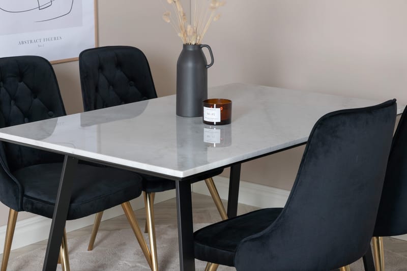 Admira Spisegruppe 140 cm + 4 stk Valerie Spisestoler - Møbler - Bord - Spisegruppe