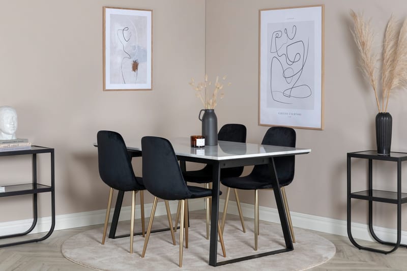 Admira Spisegruppe 140 cm + 4 Pontus Spisestoler - Møbler - Bord - Spisegruppe