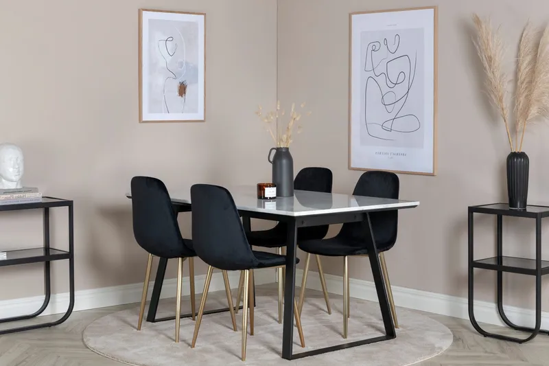 Admira Spisegruppe 140 cm + 4 Pontus Spisestoler - Møbler - Bord - Spisegruppe