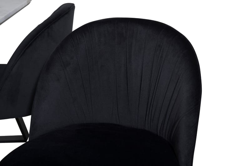 Admira Spisegruppe 140 cm inkl. 4 Foyos Stoler - Marmor/Hvit/Svart - Møbler - Bord - Spisegruppe