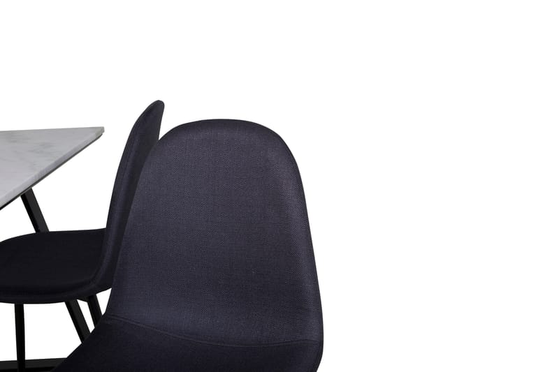 Admira Spisegruppe 140 cm inkl. 4 Ypas Stoler - Marmor/Hvit/Svart - Møbler - Bord - Spisegruppe