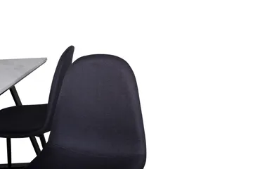 Admira Spisegruppe 140 cm inkl. 4 Ypas Stoler - Marmor/Hvit/Svart - Møbler - Bord - Spisegruppe
