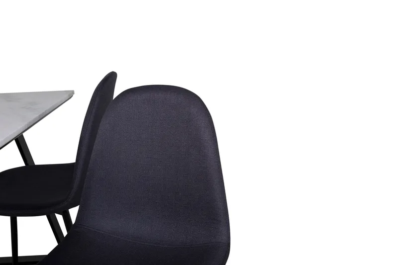 Admira Spisegruppe 140 cm inkl. 4 Ypas Stoler - Marmor/Hvit/Svart - Møbler - Bord - Spisegruppe