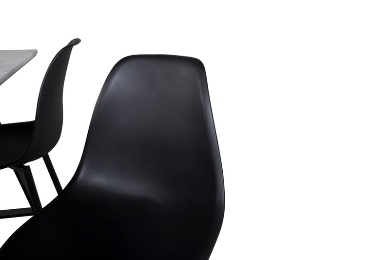 Admira Spisegruppe 140 cm inkl. 4 Ypas Stoler - Marmor/Hvit/Svart - Møbler - Bord - Spisegruppe