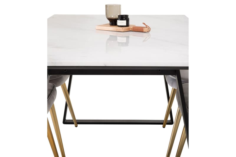 Admira Spisegruppe med 4 Valera Lyx Fløyelsstoler - Møbler - Bord - Spisegruppe