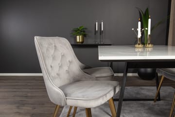 Admira Spisegruppe med 4 Valera Lyx Fløyelsstoler - Møbler - Bord - Spisegruppe